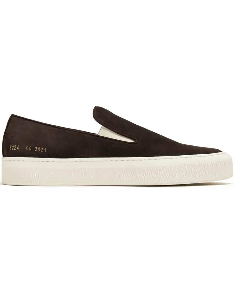 Common Projects Slip-On-Sneakers aus Wildleder Braun