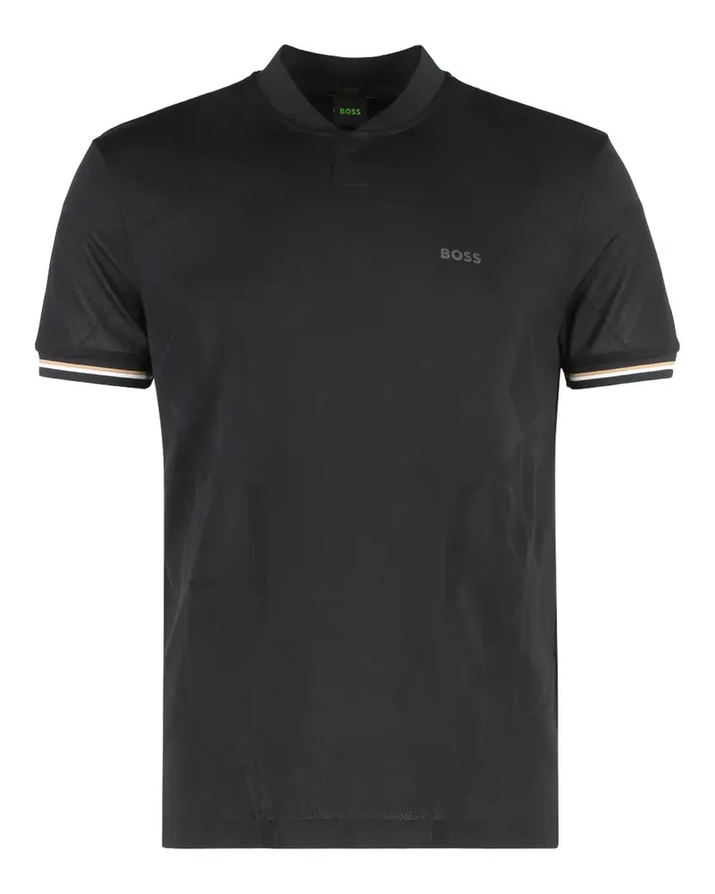 HUGO BOSS T-Shirt mit Kontrastdetails - Schwarz Schwarz