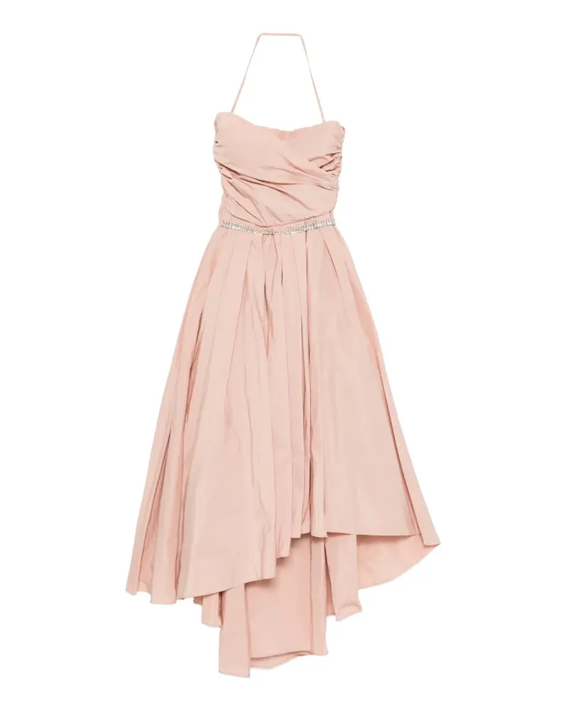 Pinko strapless ruched asymmetric midi dress - Rosa Rosa