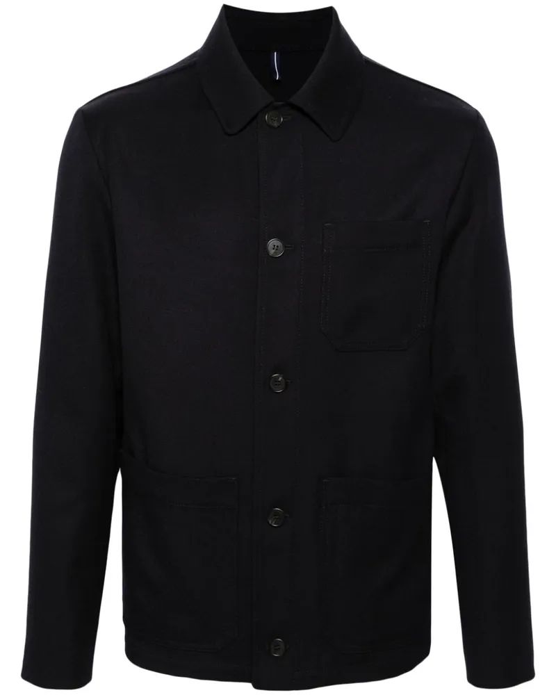 Incotex Melierte Bluse - Blau Blau