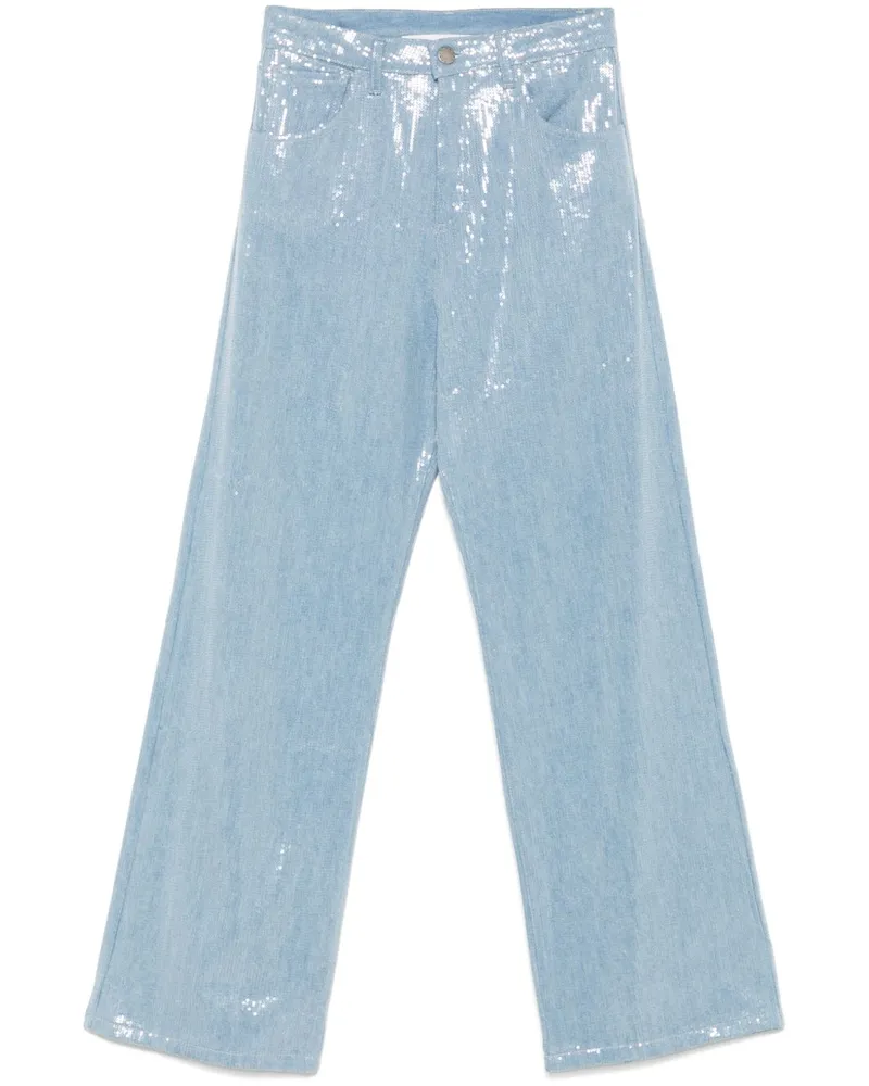Federica Tosi Jeans mit Pailletten - Blau Blau