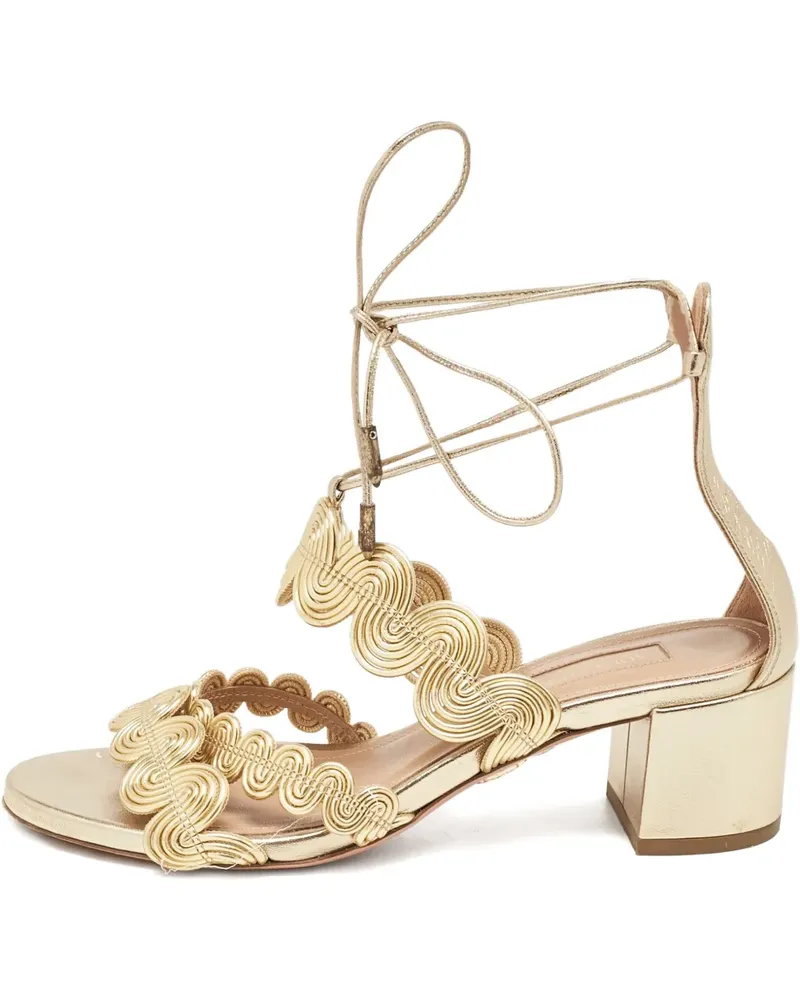 Aquazzura Sandalen mit Spiralform - Gold Gold
