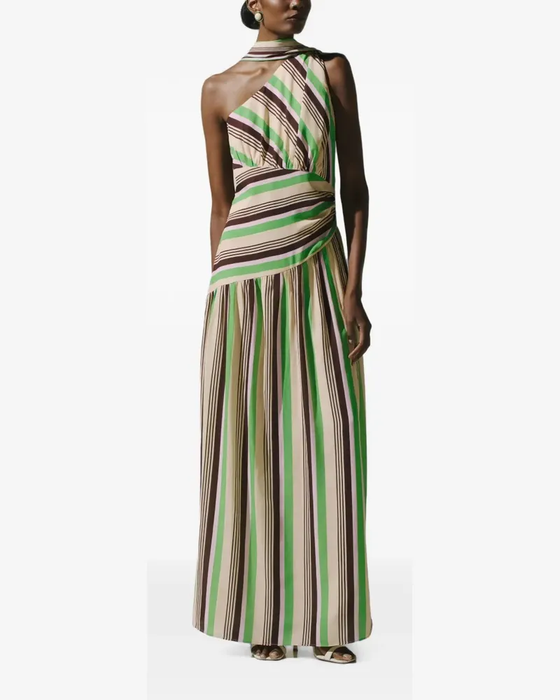 Baobab Collection Ariel One-Shoulder-Maxikleid mit Schaldetail - Nude Nude