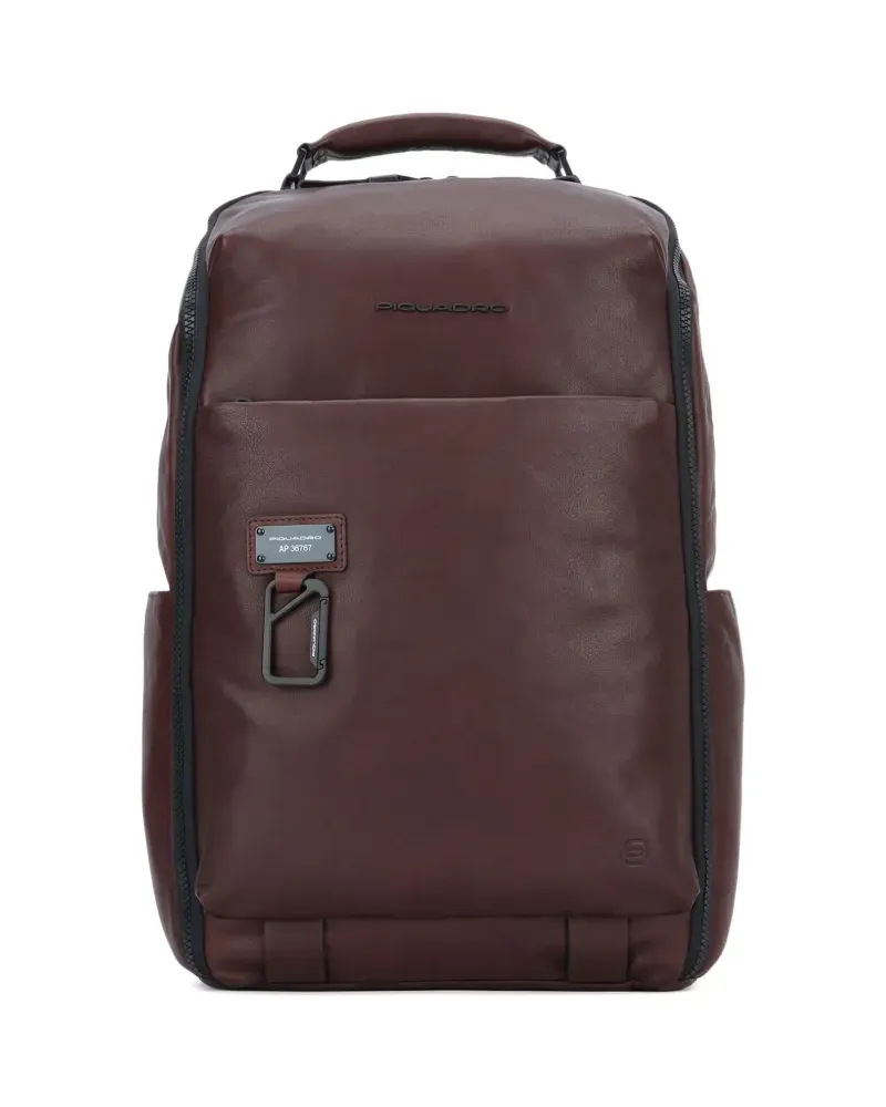 Piquadro Rucksack mit Reißverschluss - Braun Braun