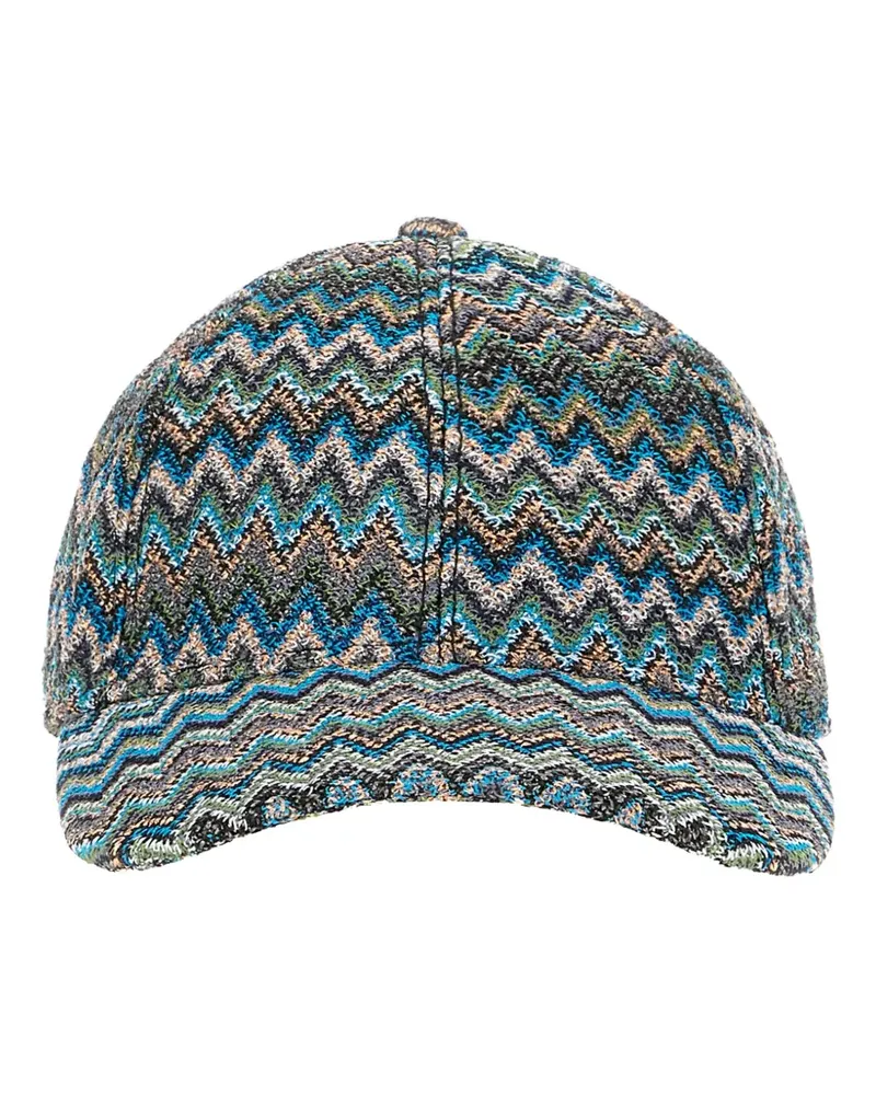 Missoni zigzag-knit baseball cap - Blau Blau