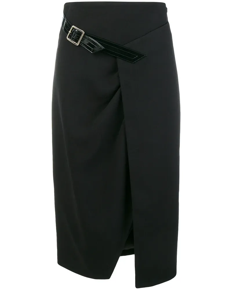 Givenchy Midirock mit Schlitz - Schwarz Schwarz