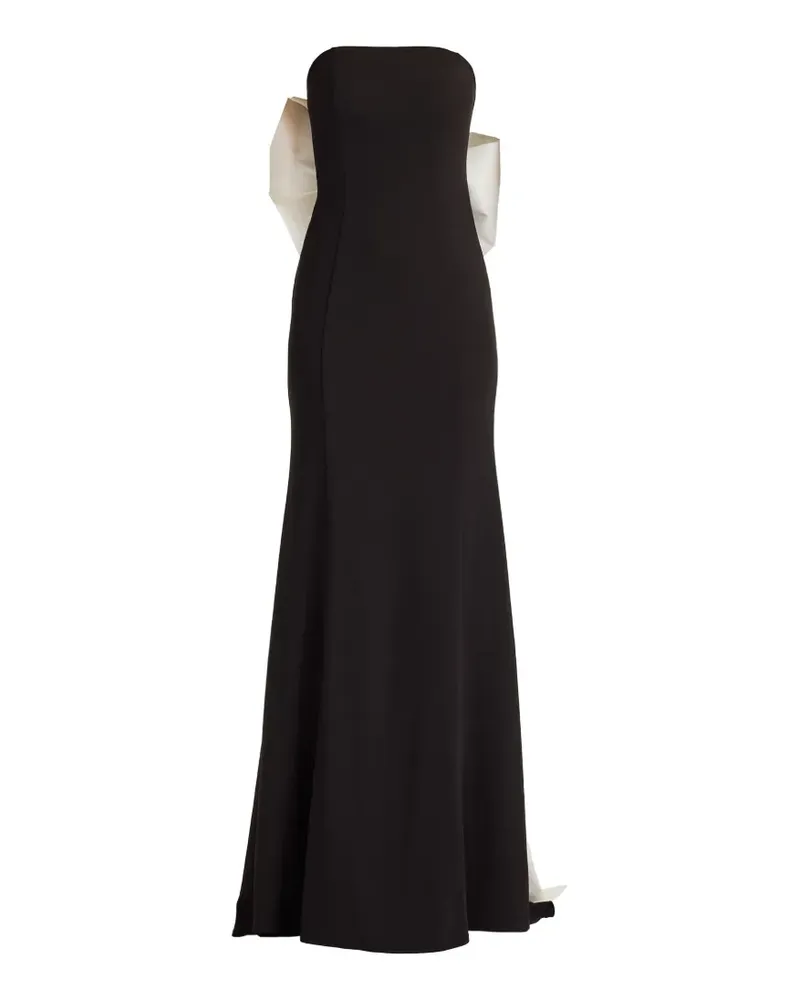 Tadashi Shoji Schulterfreies Kleid mit Schleife - Schwarz Schwarz