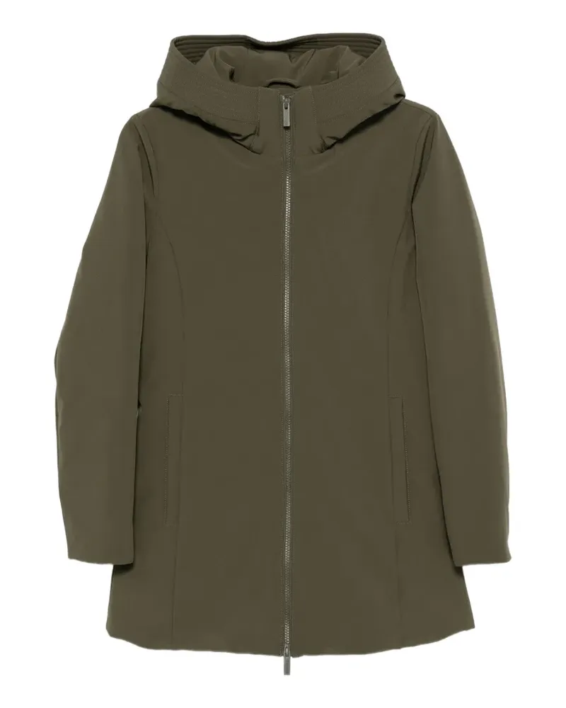 Woolrich Kapuzenmantel mit Reißverschluss - Grün Grün
