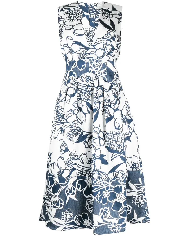 Silvia Tcherassi Nayla Kleid mit Print - Blau Blau