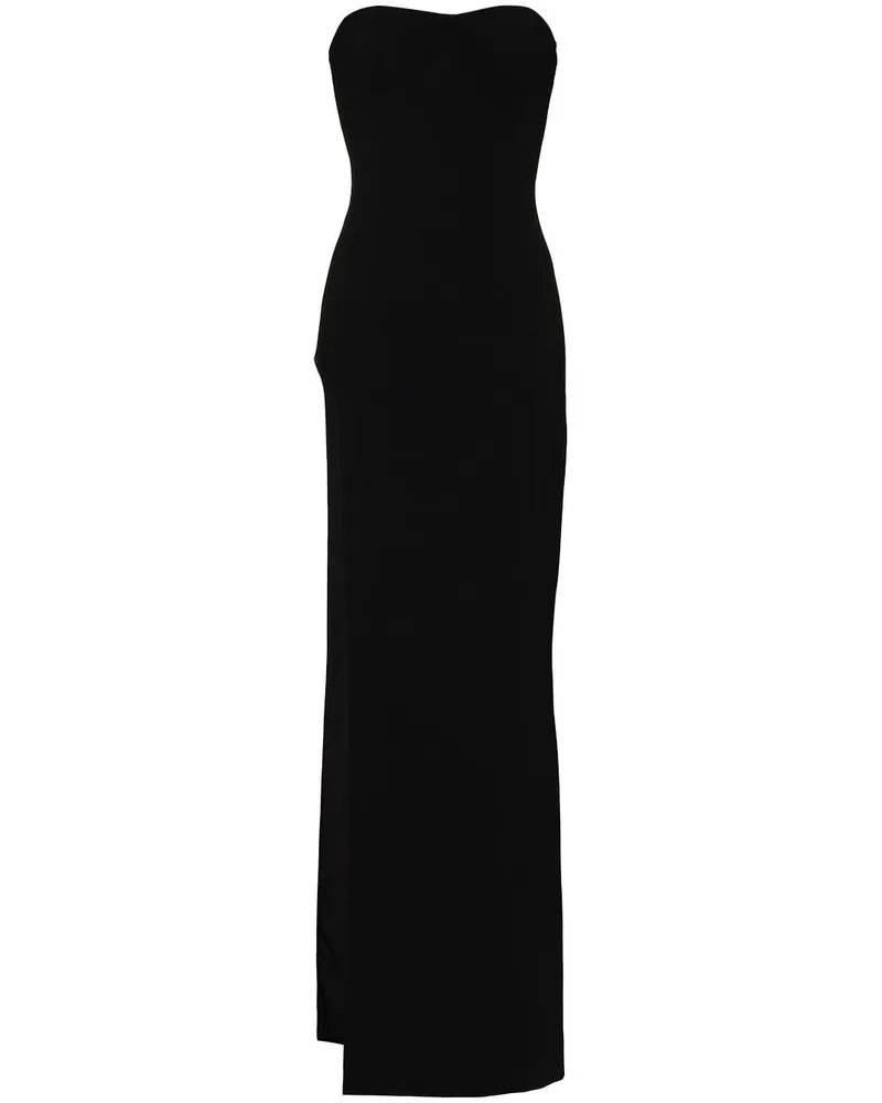 Mônot Abendkleid mit hohem Schlitz - Schwarz Schwarz