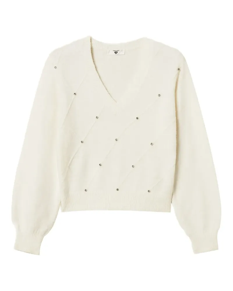 Twin-Set Bestickter Pullover - Nude Nude