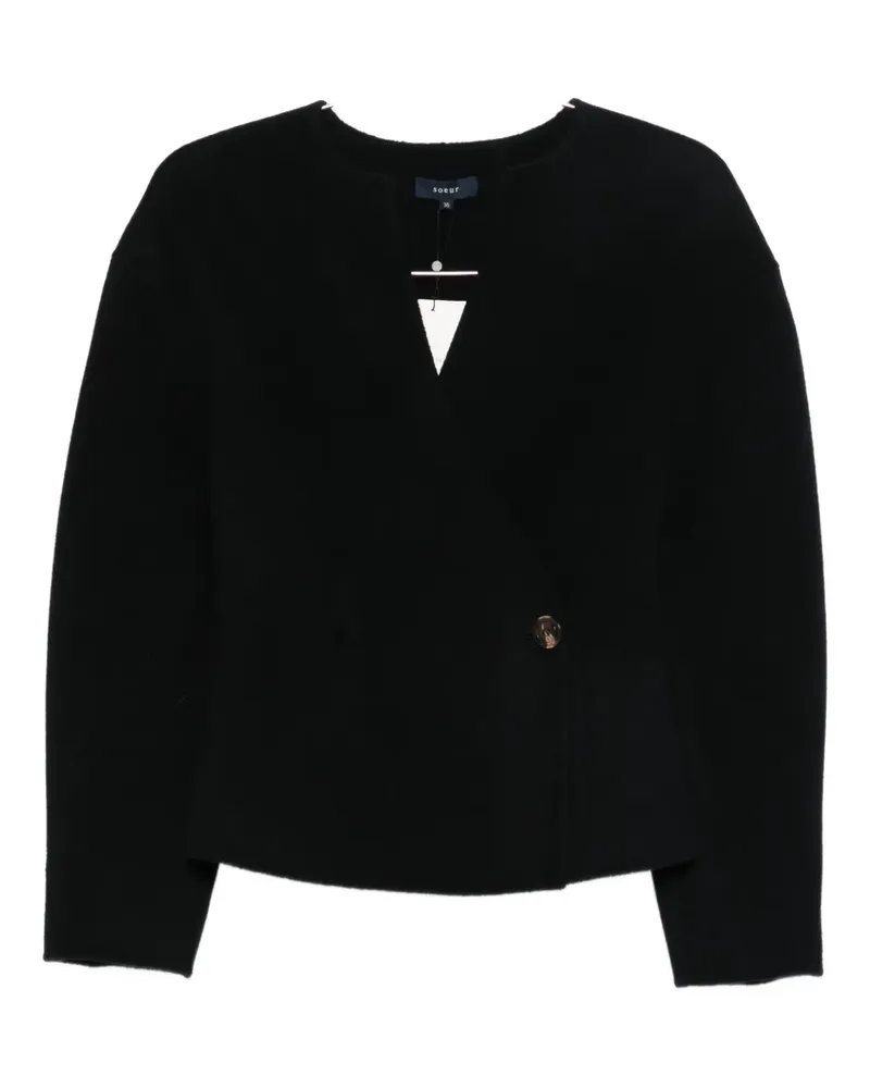 Soeur wrap-design cardigan - Blau Blau