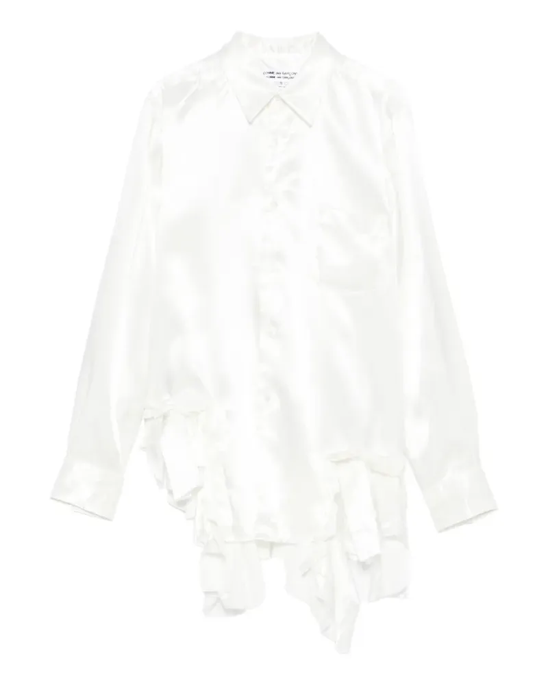 Comme des Garçons ruffled satin shirt - Nude Nude