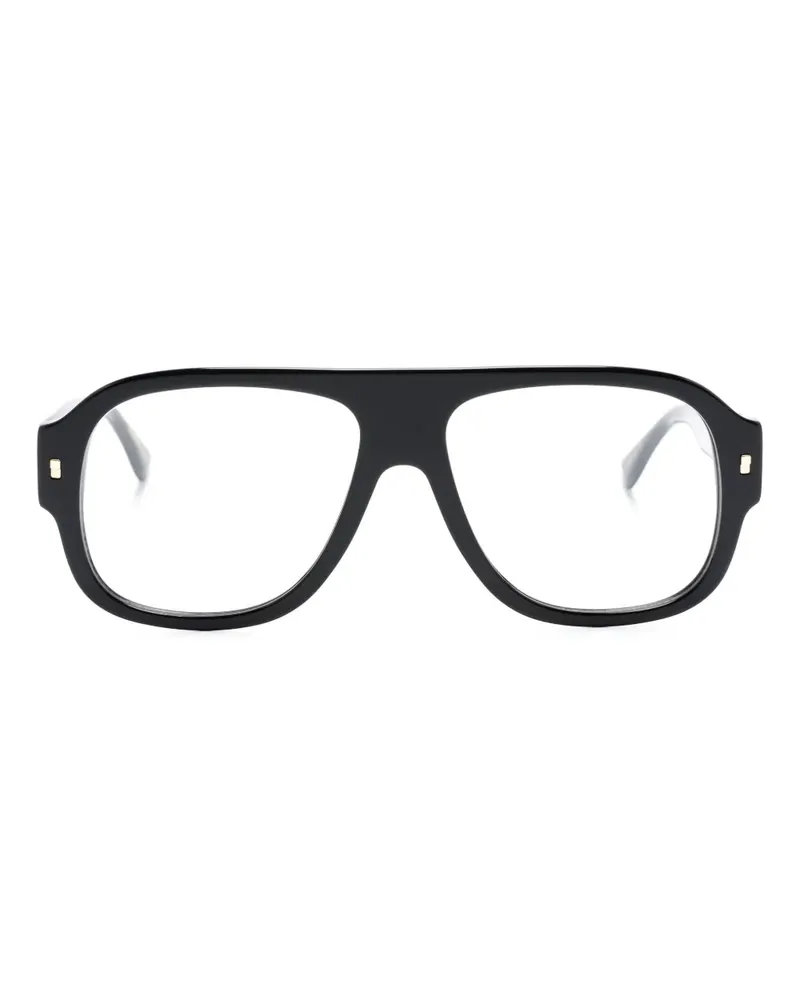 Dsquared2 Hype Brille mit Oversized-Gestell - Schwarz Schwarz