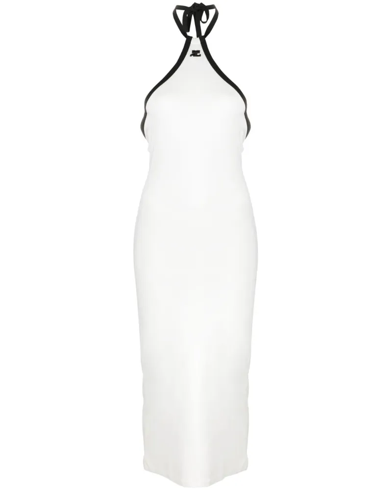 Courrèges Hemdkleid mit Kontrastdetails - Weiß Weiß