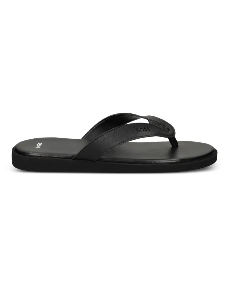 HUGO BOSS logo-emed thong sandals - Schwarz Schwarz