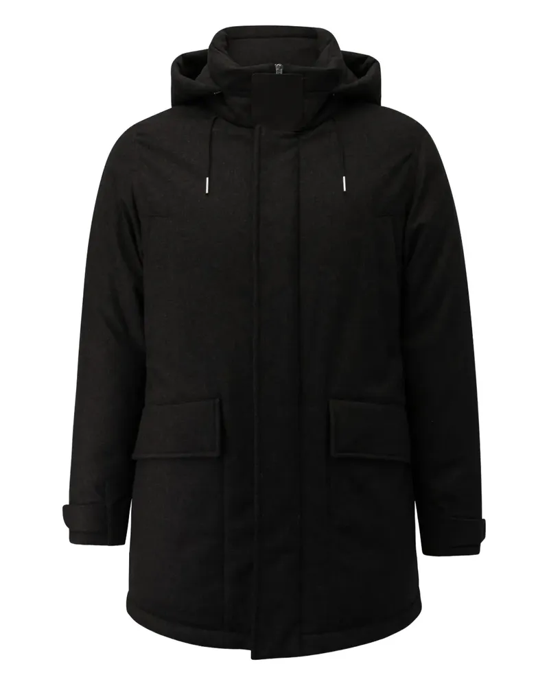 Ermenegildo Zegna Klassische Kapuzenjacke - Schwarz Schwarz