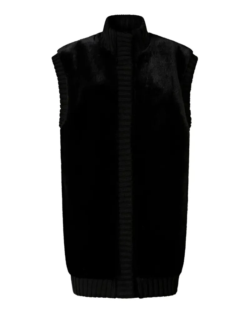 Pinko Weste aus Faux Fur - Schwarz Schwarz