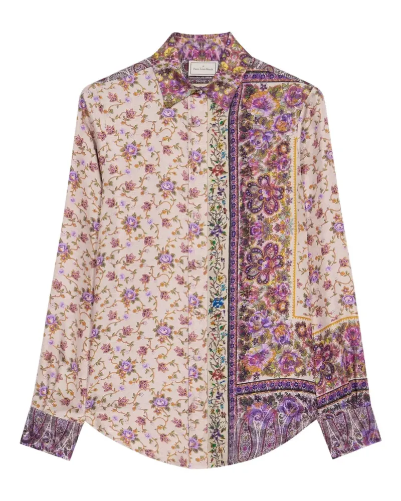 Pierre-Louis Mascia Aloe Seidenhemd mit Paisley-Print - Nude Nude