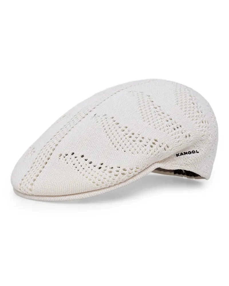 Kangol eyelet-knit flat cap - Weiß Weiß