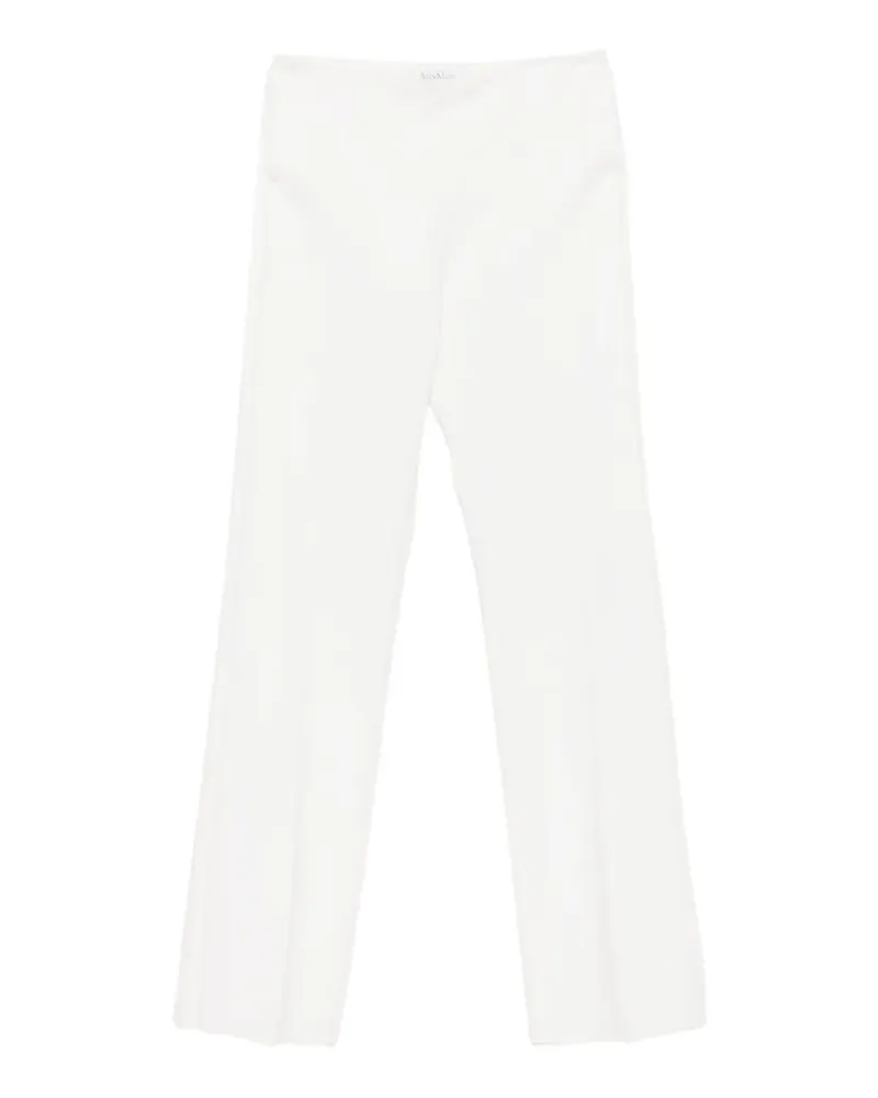 Max Mara Hose mit Bügelfalten - Weiß Weiß