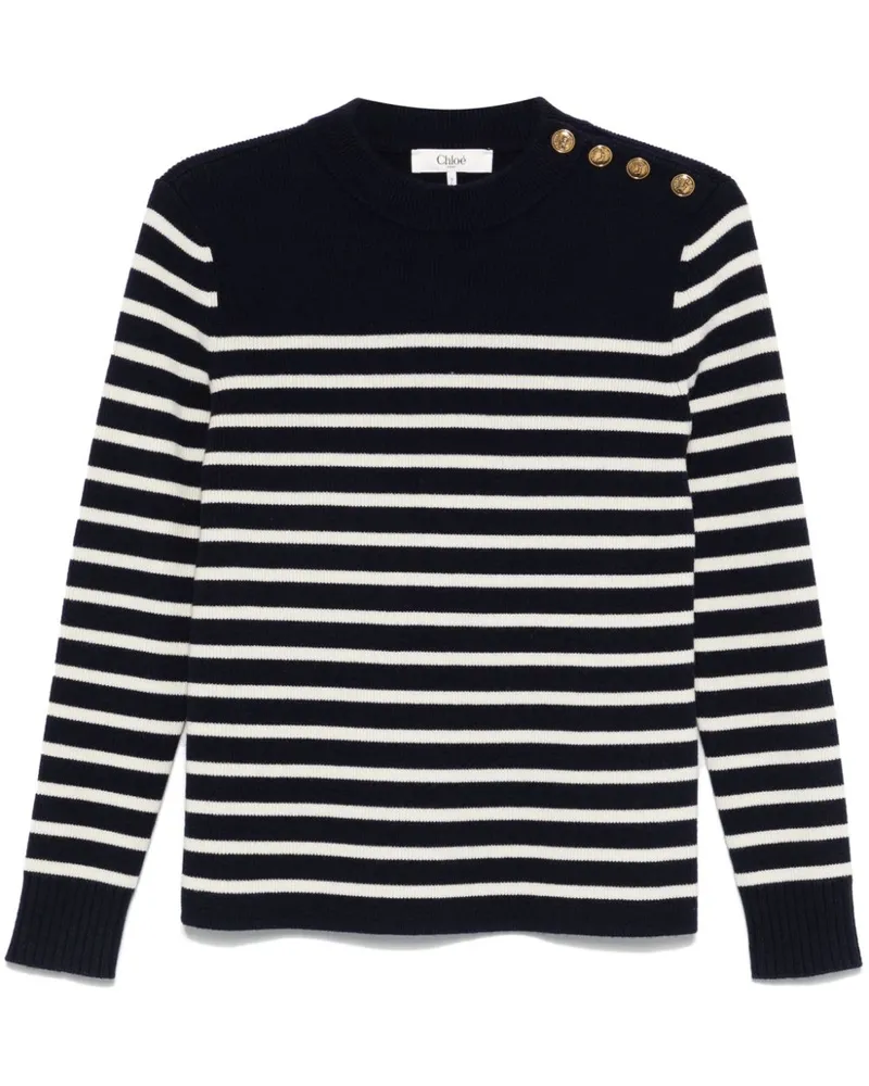 Chloé Gestreifter Pullover - Blau Blau