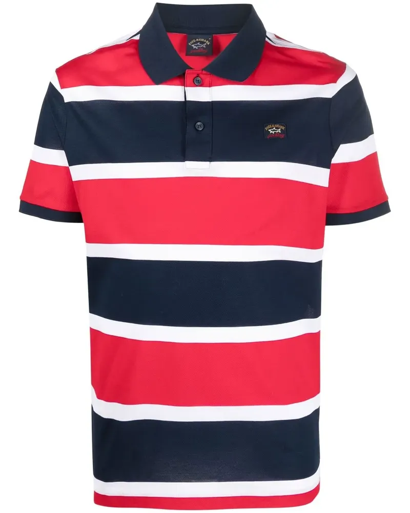 Paul & Shark Poloshirt mit Logo-Patch - Blau Blau