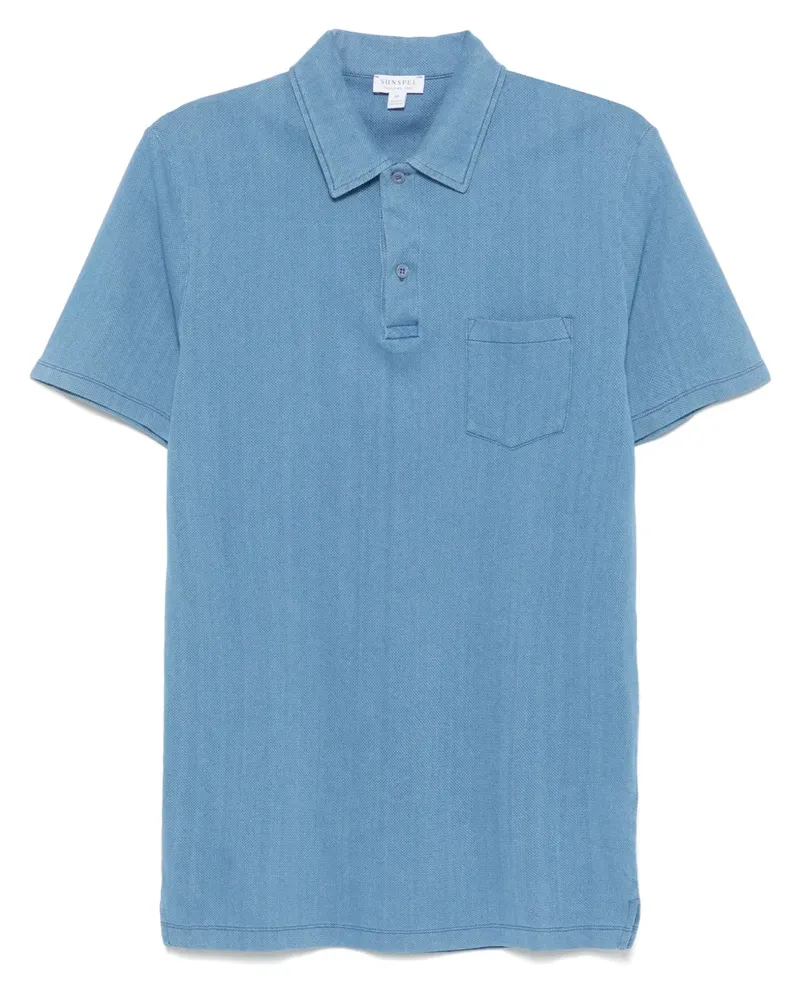 Sunspel Riviera Poloshirt - Blau Blau