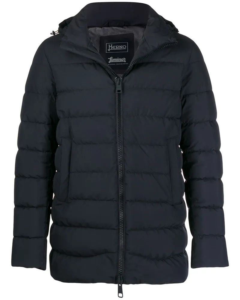 Herno Gefütterte Kapuzenjacke - Blau Blau