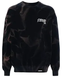 Neighborhood Sweatshirt mit Batik-Print Schwarz