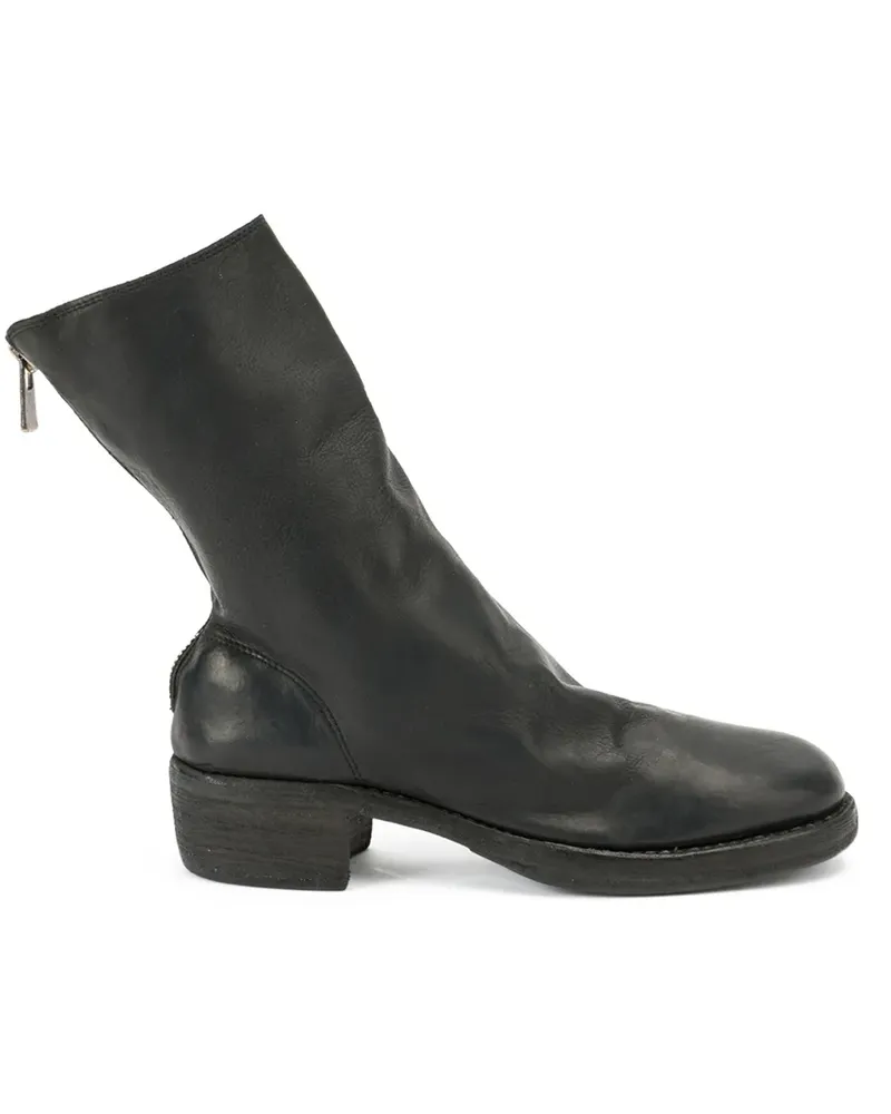 GUIDI Stiefel mit Reißverschluss - Schwarz Schwarz