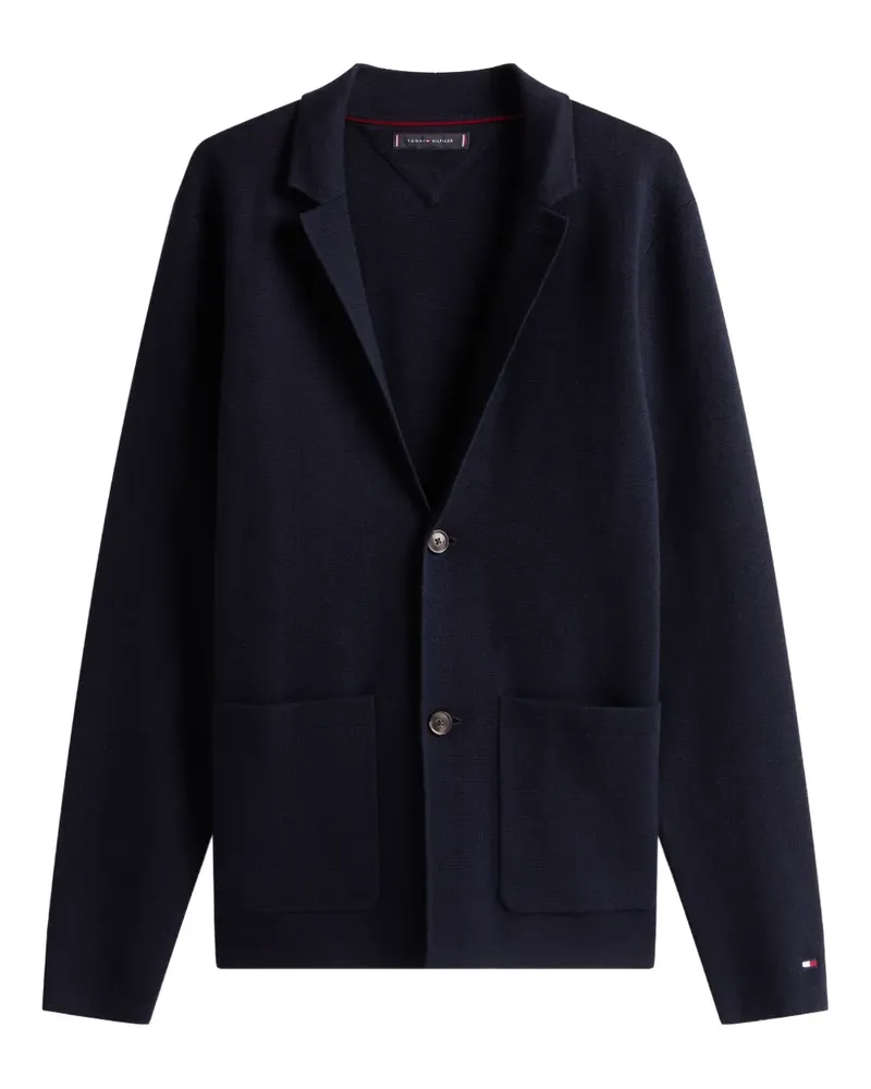 Tommy Hilfiger Smart Casual Cardigan mit aufgesetzten Taschen - Blau Blau