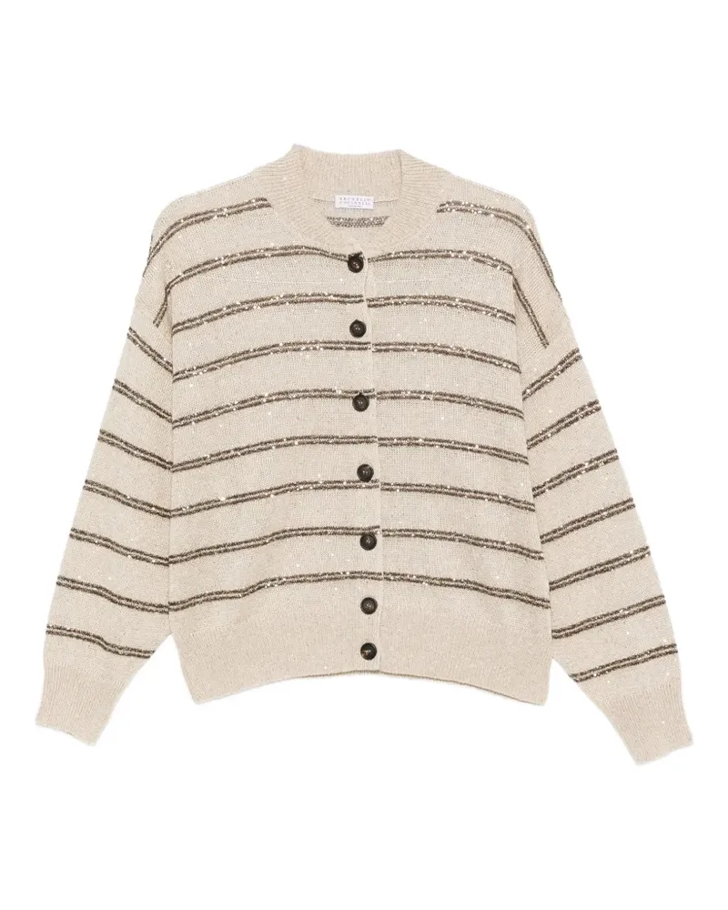 Brunello Cucinelli Cardigan mit Pailletten - Nude Nude
