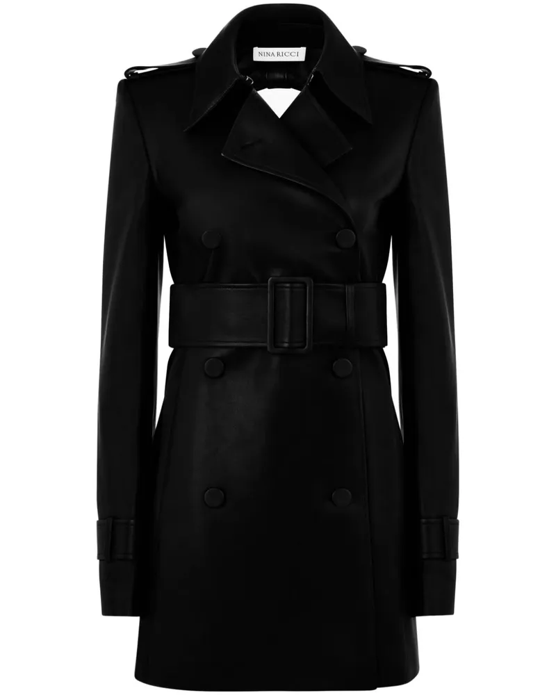 Nina Ricci Neckholder-Trenchcoat - Schwarz Schwarz