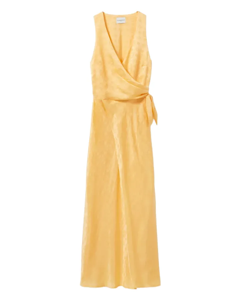 Claudie Pierlot Maxikleid in Wickeloptik - Gelb Gelb