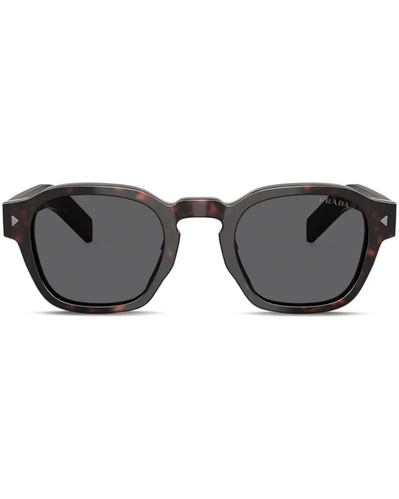 Prada Sonnenbrille mit eckigem Gestell - Braun Braun