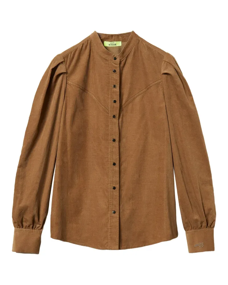 Twin-Set Myfo velvet shirt - Braun Braun