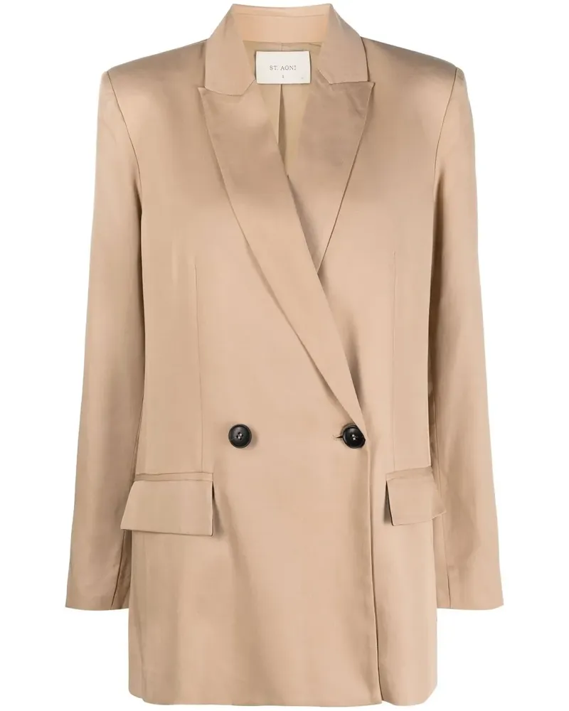 St. Agni Doppelreihiger Blazer - Nude Nude