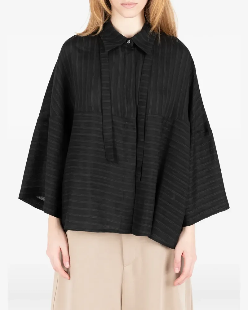 Société Anonyme Sakamoto striped shirt - Schwarz Schwarz