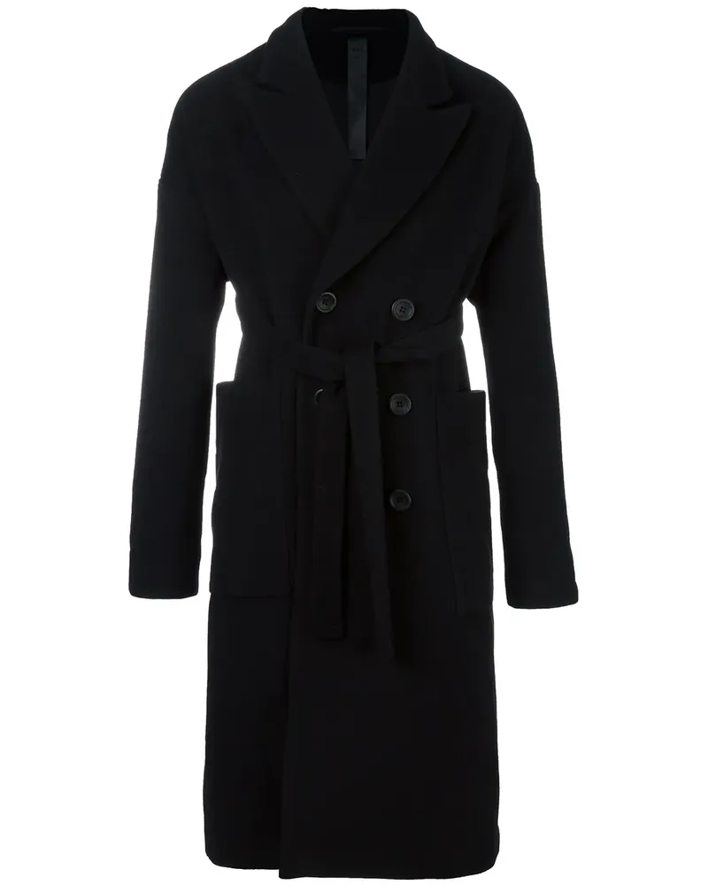 ODEUR Mantel mit Oversized-Kragen - Schwarz Schwarz