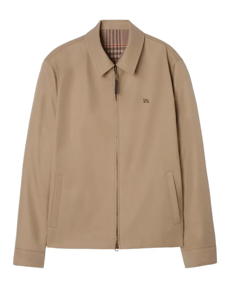 Burberry reversible tropical-gabardine Bloomsbury harrington jacket - Nude Nude