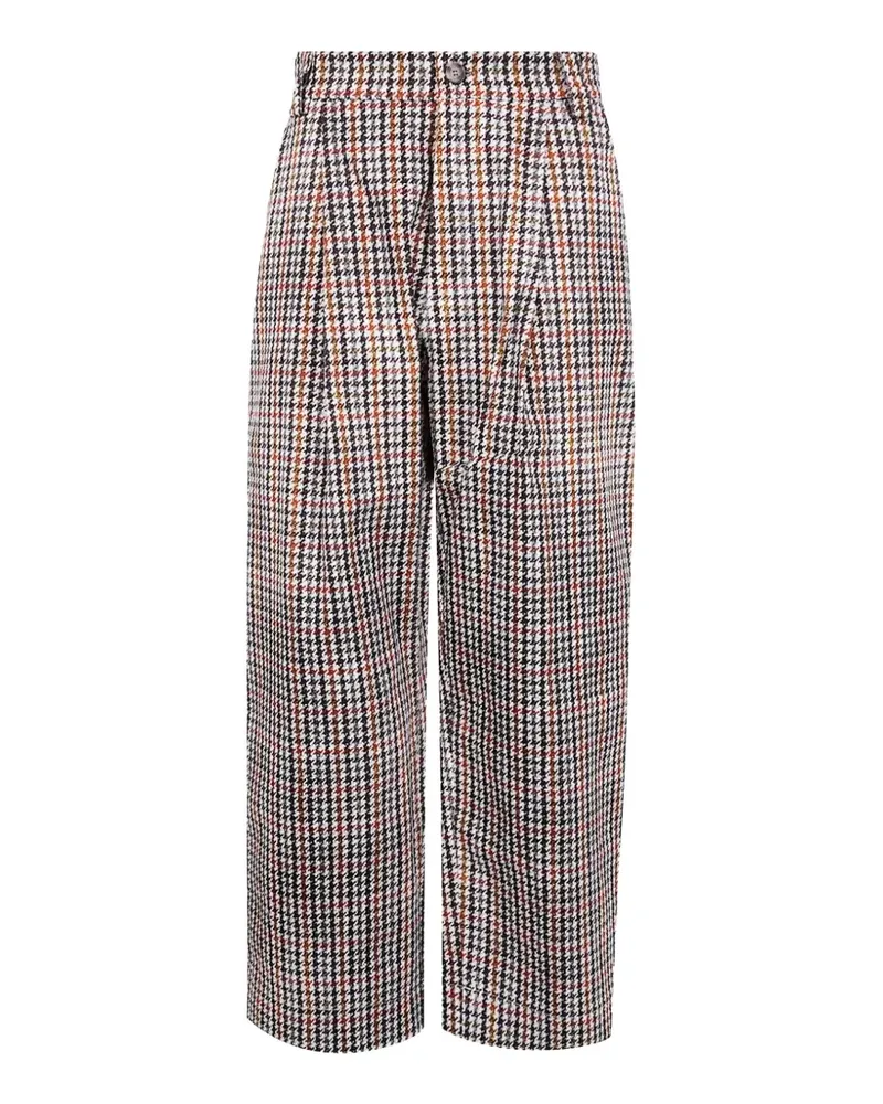 Pierre-Louis Mascia houndstooth-pattern pleated trousers - Weiß Weiß