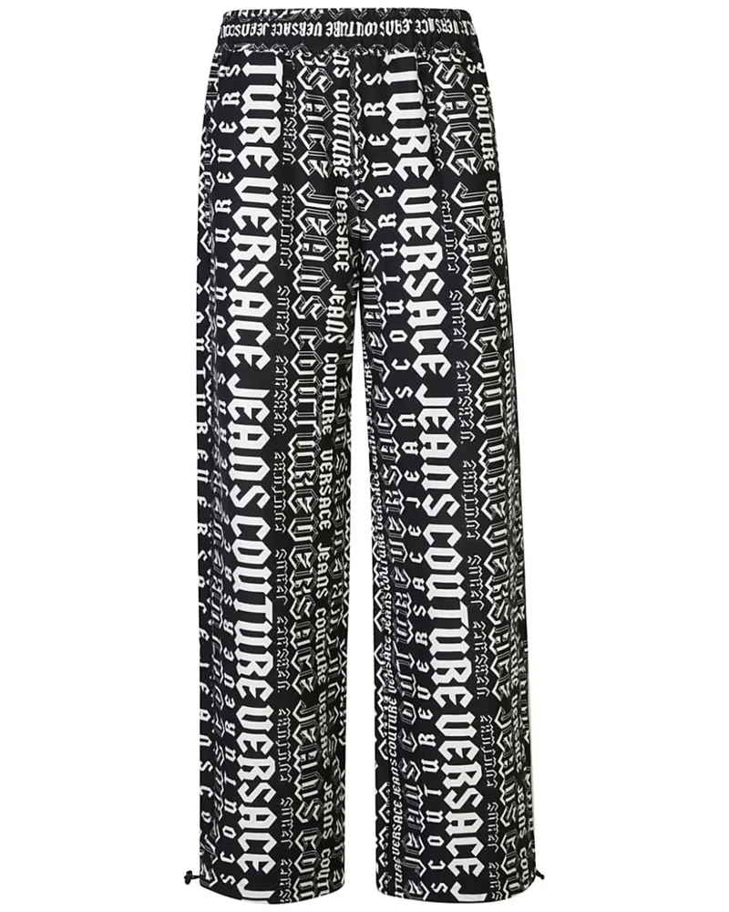 Versace Jeans Jogginghose mit Logo-Print - Schwarz Schwarz