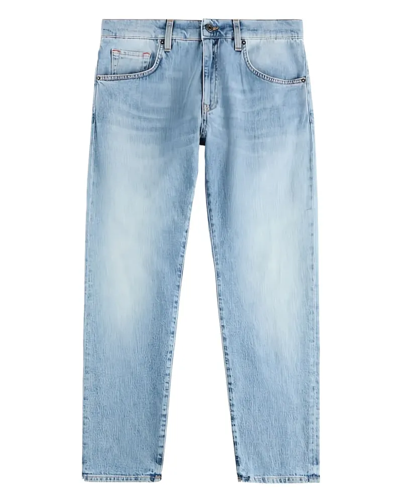 Fay Jeans mit Leder-Patch - Blau Blau