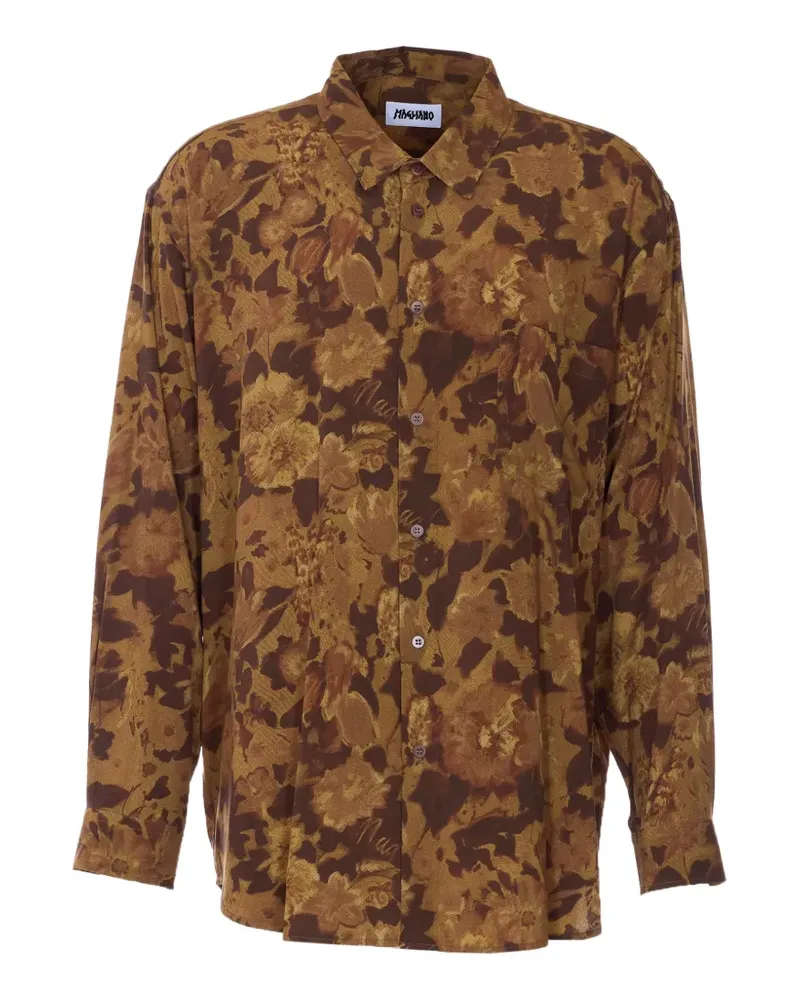 Magliano button floral-print shirt - Braun Braun
