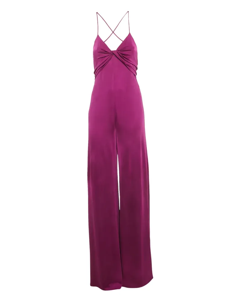 Ralph Lauren ruched-detail sleeveless jumpsuit - Violett Violett
