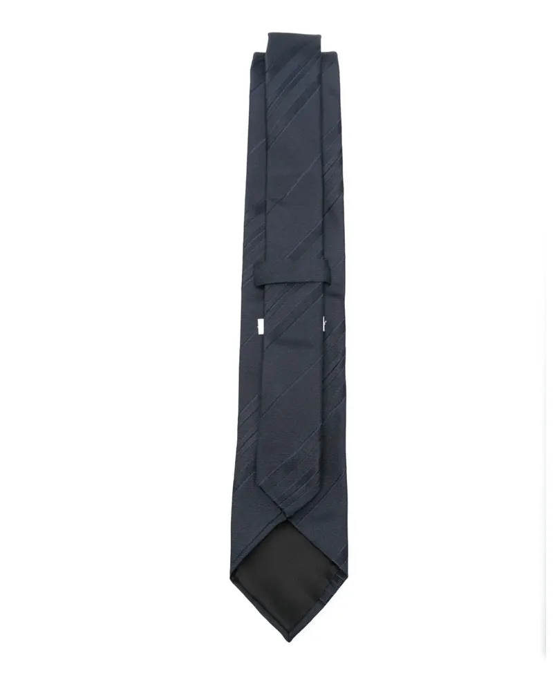 LARDINI diagonal-stripes tie - Blau Blau