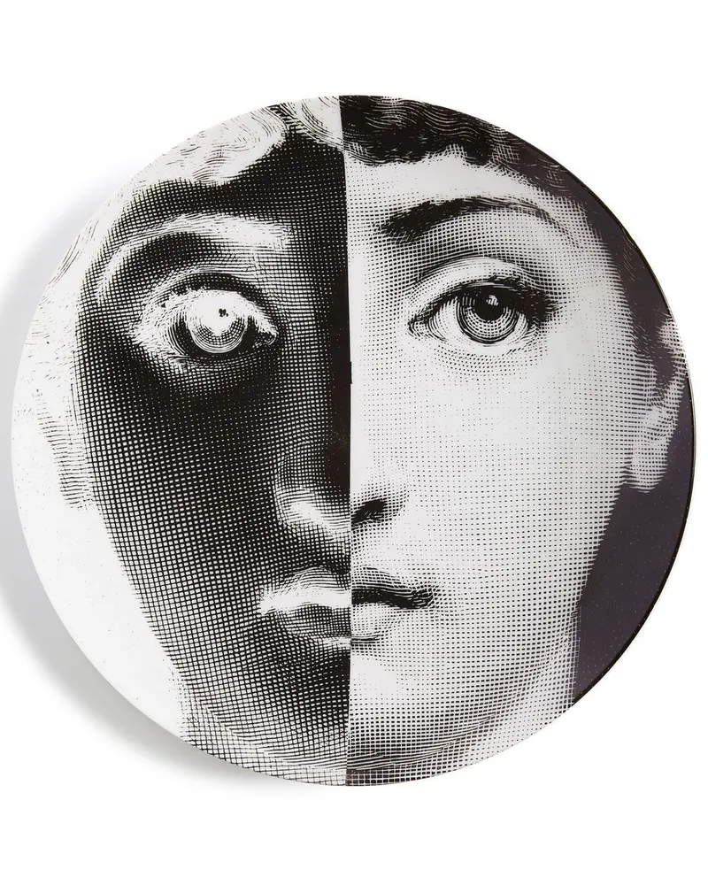 Fornasetti Tema e Variazioni n.86 Wandteller Weiß