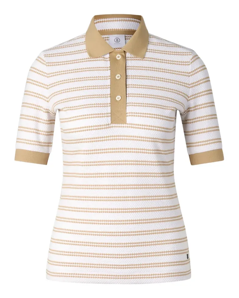 Bogner Gestreiftes Wendy Poloshirt - Weiß Weiß