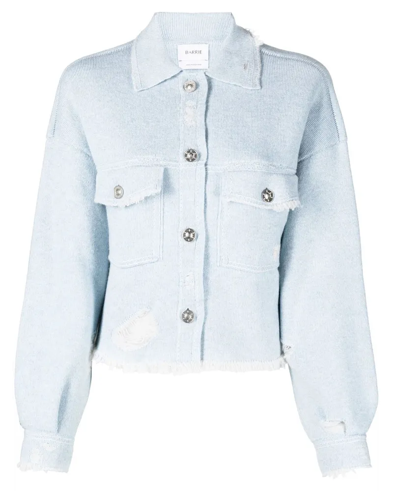 Barrie Jeansjacke mit Fransen - Blau Blau